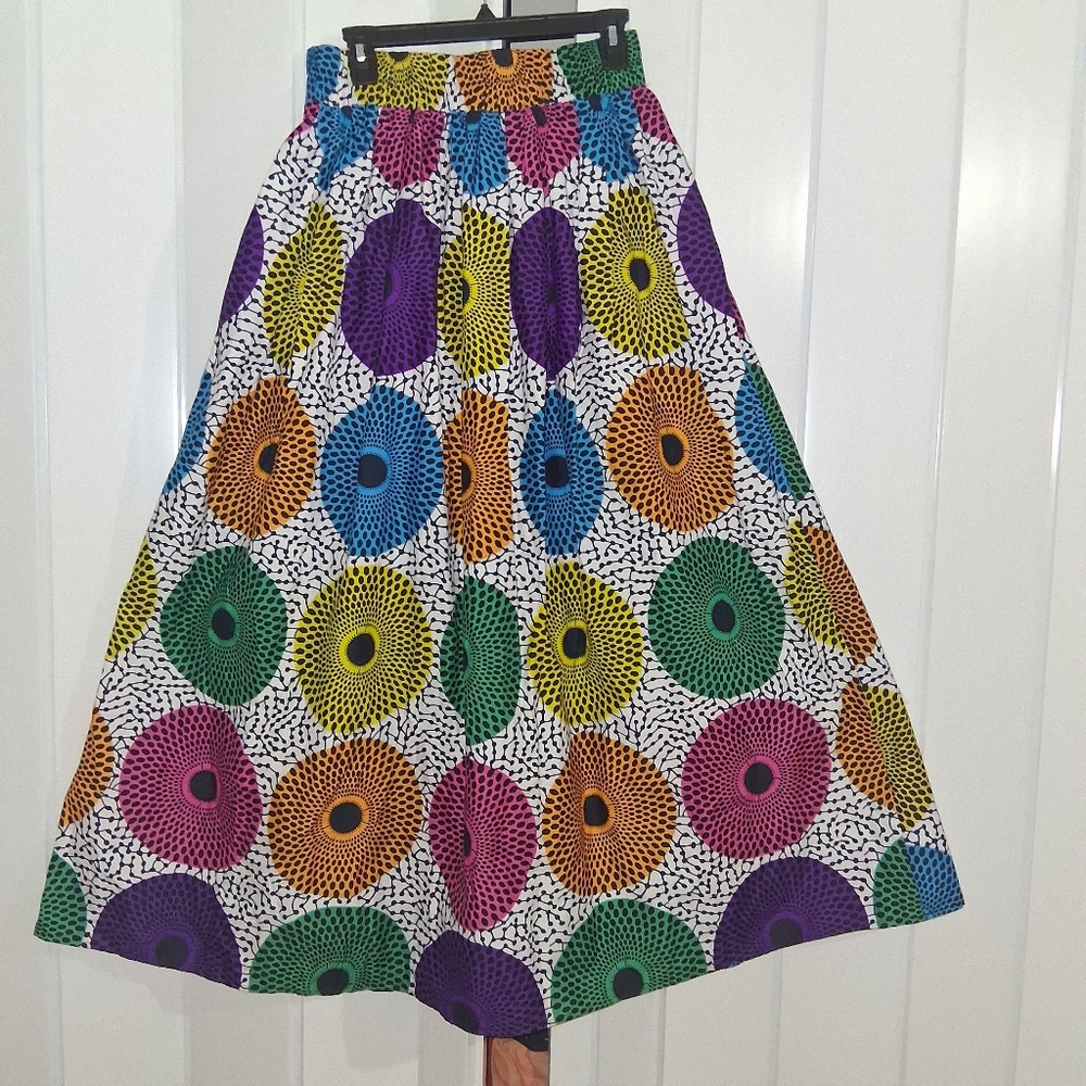 Vibrant Multicolor A-Line Skirt